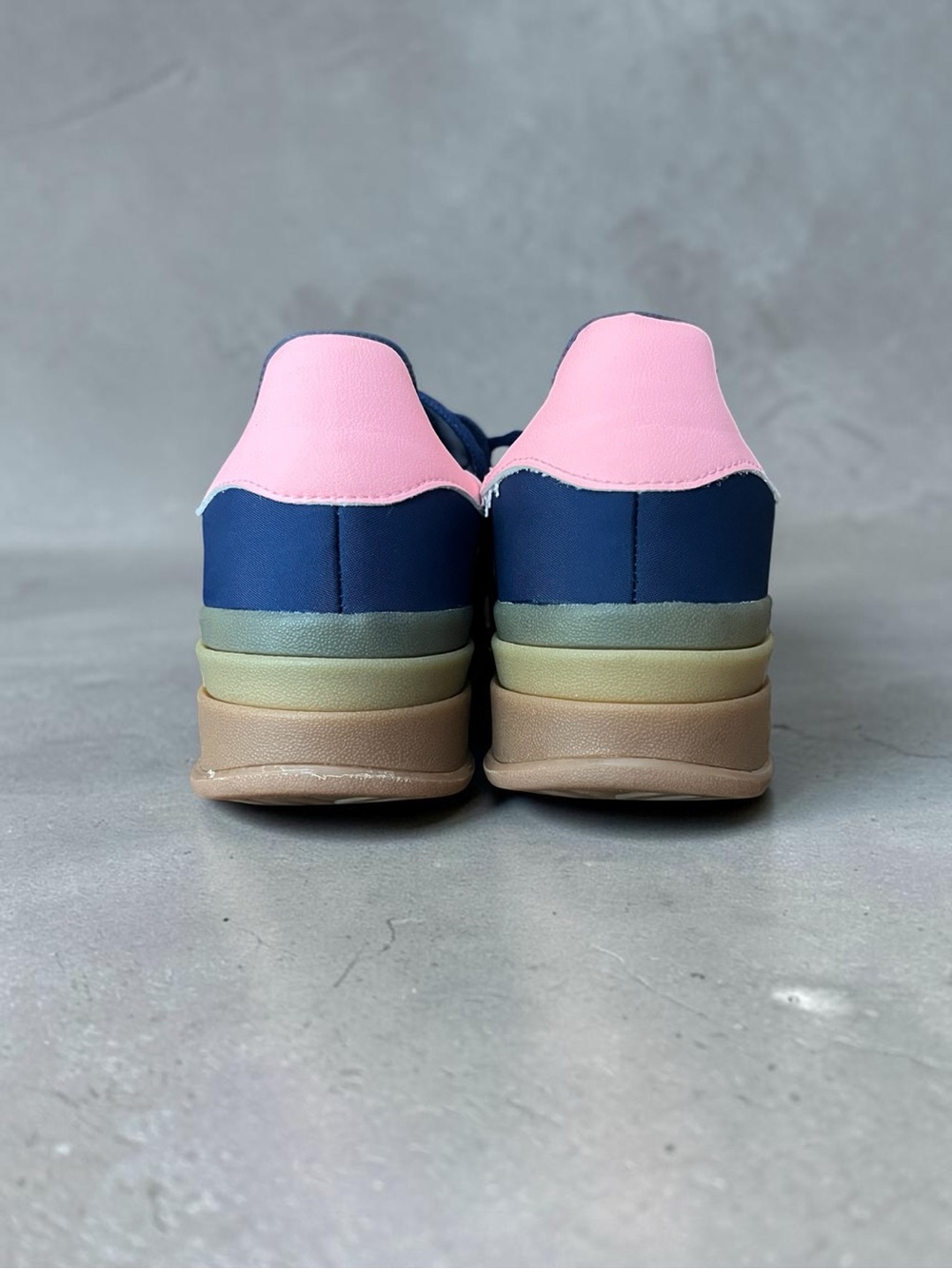 Adidas Gazelle Bold Platform Sneakers Navy Pink Gum Women’s Size 8 - Picture 7 of 9